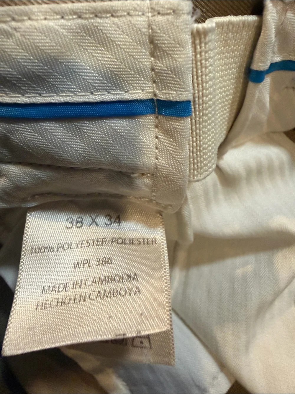 Men’s Haggar Classic Fit Original Khaki Flat Front Dress Pants 38x34